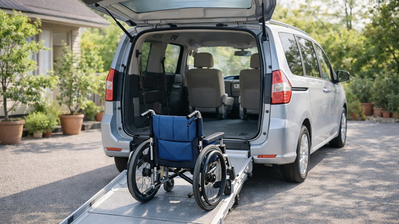 車椅子のまま乗れる福祉車両（家庭用ミニバンタイプ）